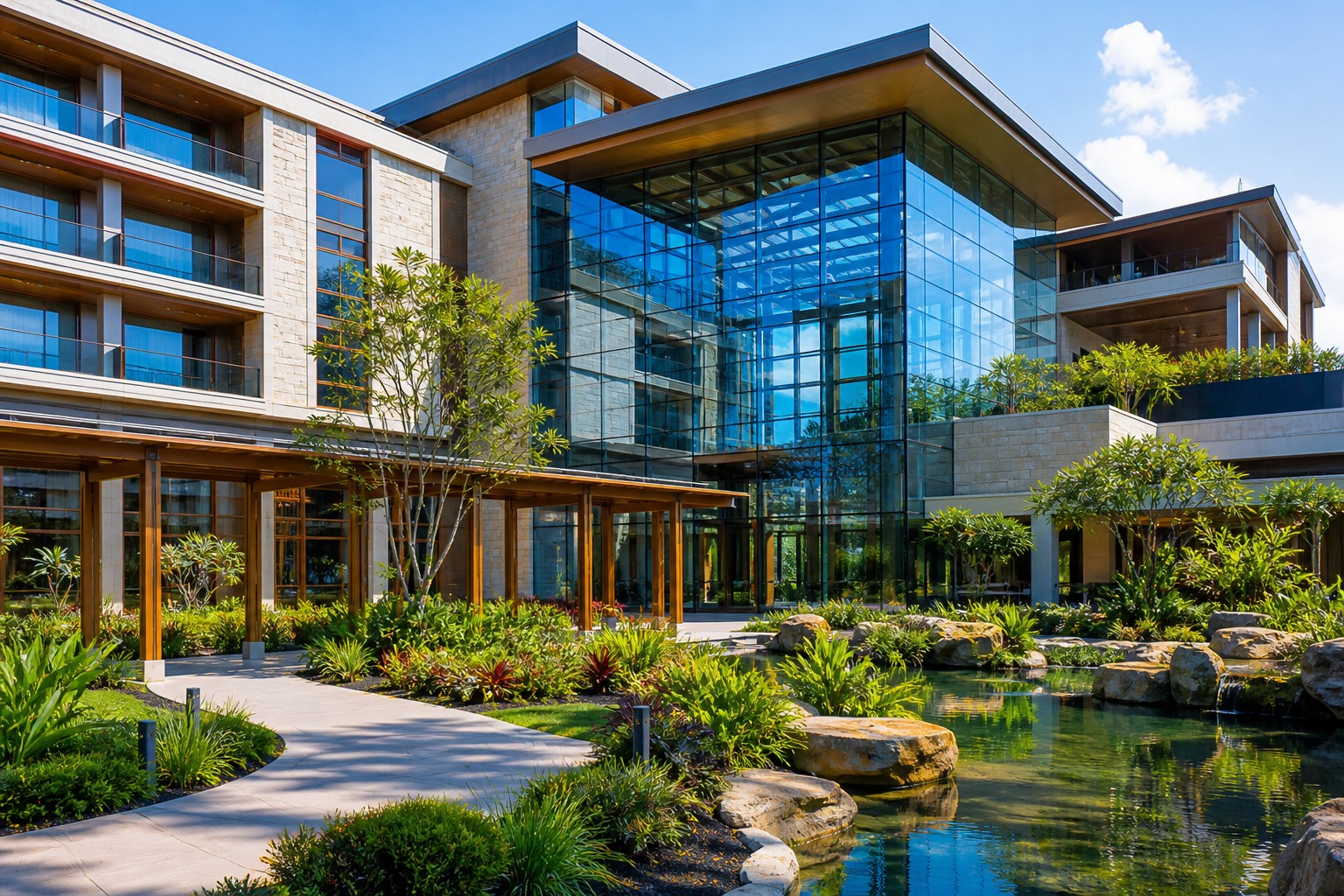 Resort complex atmosphere
