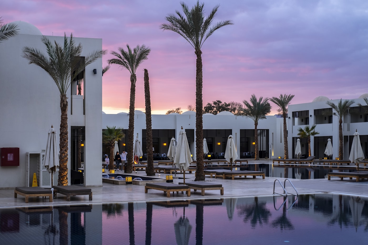 Contemporary hotel pool